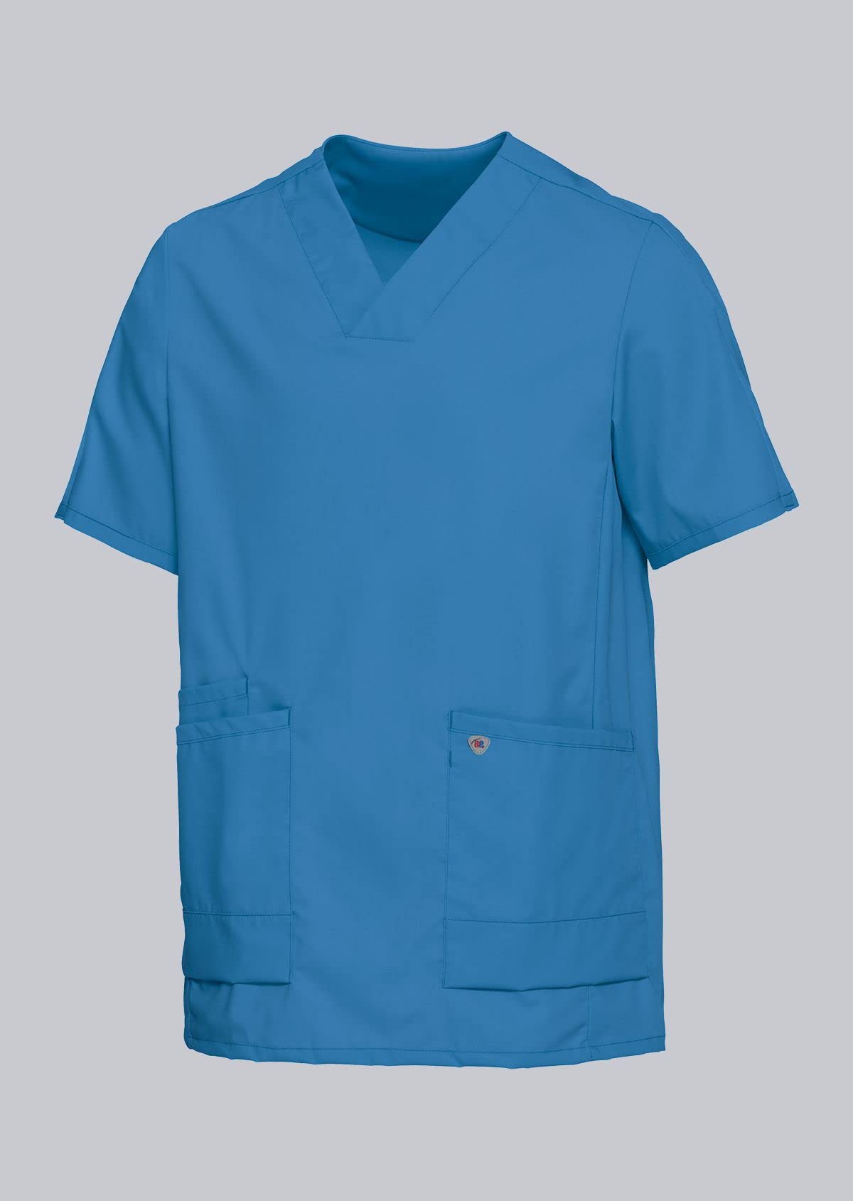 BP 1763-241-0116-XLn Unisex Super Light Fabric Cover Tunic, 49% Cotton, 48% Polyester, 3% Elastolefin, Azure Blue, XLn Size