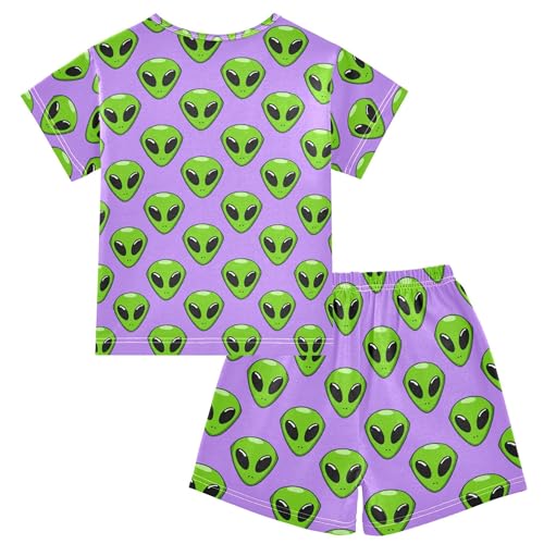 Cute Alien Ufo Pajama Set Pajamas Sleepwear Nightwear Loungewear Clothes Set B04040172