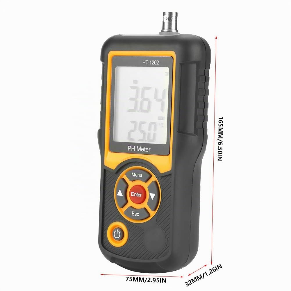 Ht-1202 Hochpräzises Digitales Ph-Meter Wasserqualitätstester Ph-Tester Temperaturmesser 0~14Ph Wasser pH Messgerät