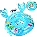 Salvagente Neonato, Anello di Nuoto per Bambini, Salvagente Gonfiabile per Bambini Granchio Blu a Forma, Baby Float Salvagente per Bambini Neonati 6-48 Mesi