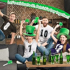 50 Pcs 7.5 Inch Green/White Hand Clapper Plastic Noise Makers for Sporting Events St. Patrick's Party Hand Clappers Noisemakers for St. Patrick's Day Party Favors Birthday Sports Game Celebration 50 Pcs 75 Inch GreenWhite Hand Clapper Plastic Noise Makers for Sporting Events St Patricks Party Hand Clappers Noisemakers for St Patricks Day Party Favors Birthday Sports Game Celebration