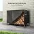 VIVOHOME 5ft Heavy Duty Indoor Outdoor Firewood Storage Log Rack with Cover Combo Set Black
