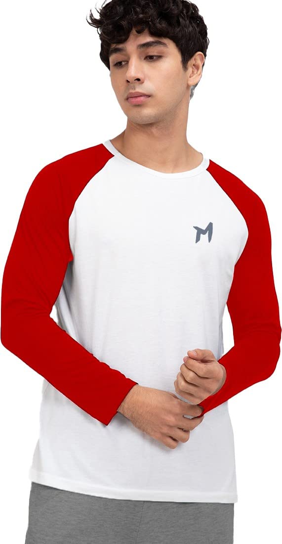 Solid Cotton Regular Fit Mens Stylish Fullsleeves Ralgan T-Shirt-image-25