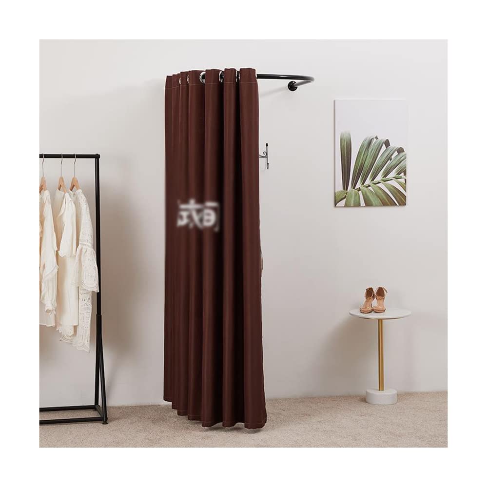 Cabine d'essayage avec rail de rideau occultant pour intimité garantie