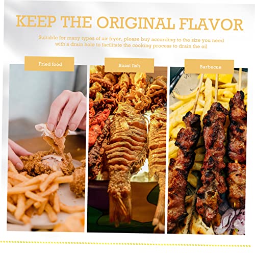 HOMSFOU Luftfritteuse Pad Runde Backform Fritteuse Für Zu Hause Antihaftbeschichtete Backform Halter Für Luftfrittierte Lebensmittel Luftfritteuse – Bild 5