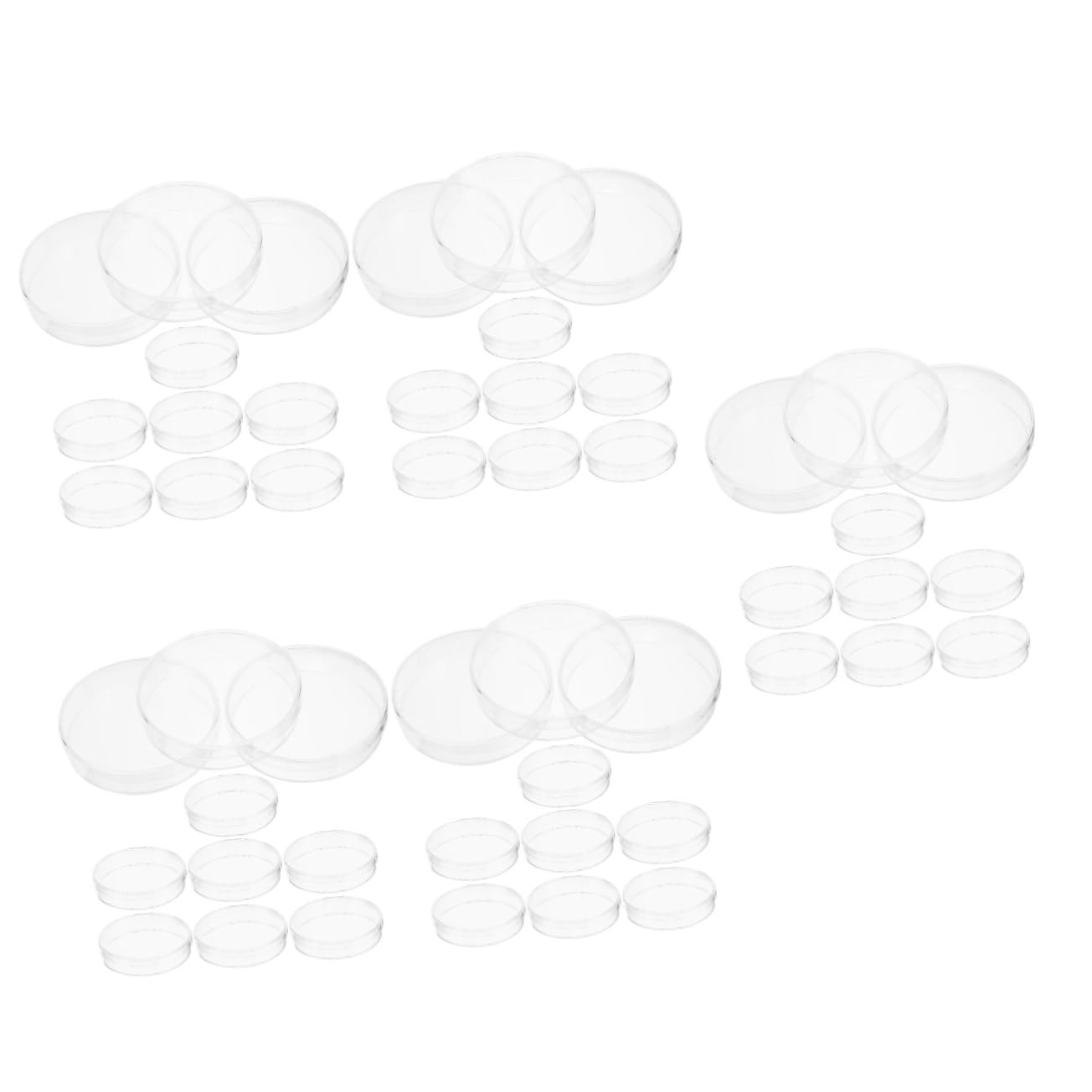 SOLUSTRE 50 Pcs Plato De Cultivo Plato De Muestras De Laboratorio Planta Placa Biológica Agar Placa De Cultivo Para Laboratorio Suministro De Laboratorio De Ciencias Petri El Plastico
