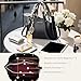 Imagen de FORRICA Bolso Mujer Bolsa de Mano con Delicado Colgante Elegante Bolso de Hombro con Asa Superior Cuero PU Señora Bolso Bandolera para Compras Trabajar Negro