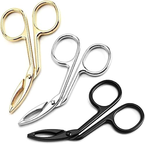 Yirdapall ハサミ型 毛抜き 鋏型 3個入り 曲げヘッド 眉毛 はさみ シンプル 毛抜き ハサミ 毛抜き 眉毛 髭 ヒゲ お手入れ 鼻毛 プラモデル パーツ