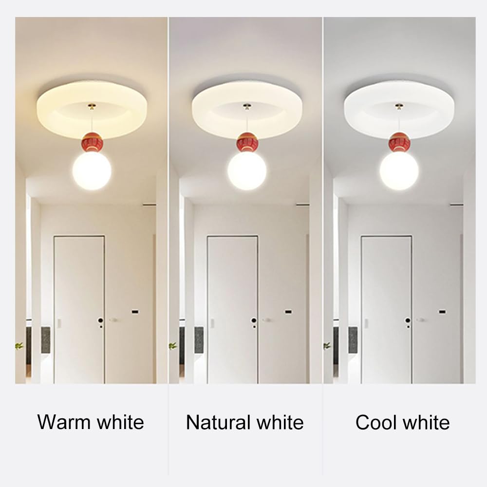 Kwadratowa Sufitowa Led Z 3 Trybami Kolorów, 20 W, Sufitowa Do Wnętrz, Nowoczesna Okrągła Sufitowa, Biała Akrylowa Sufitowa Do Korytarza, Ganku/Okrągły