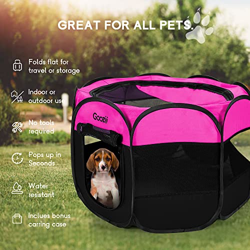 Goozii GZ22-0002 Pet Cat Playpen For Indoor Cats Enclosed, Portable Foldable Dog Playpen Outdoor Tent Crate Cage With Zipper Top Cover Door For Kitten Puppy Outside Rv Car Camper thumb #2
