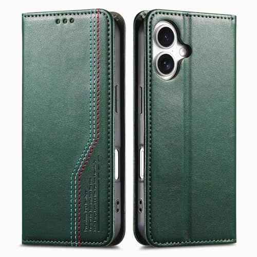 Étui souple en cuir iPhone 12 Pro vert foncé aux finitions durables et raffinées
