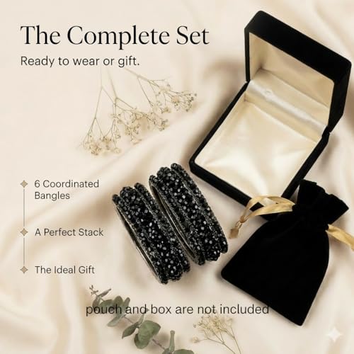 Image of NMII Stylish Pearls Alloy Metal Kada Bangles Set For Women and Girls | Fancy Metal Bangles | Trendy Design Bangles For Girls | Wedding, Party, Shadi Fashion Jewellery-Set of 6 Bangles