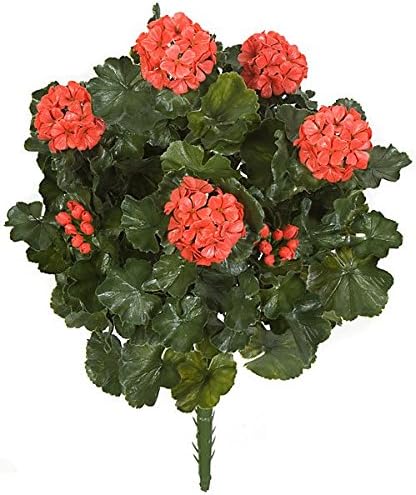 Windowbox 26 Inch Outdoor Artificial Geranium Bush-red