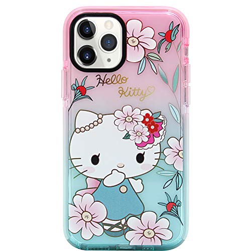 MC Fashion iPhone 11 Pro Max Case, Cute Cartoon Hello Kitty Transparent Case, Full-Body Slim Fit Protective Soft TPU Case for Apple iPhone 11 Pro Max 6.5 inch 2019