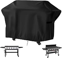 Vista 10 de Funda impermeable para parrilla de tapa plana para diseño Captiva de 3 quemadores de gas, funda de parrilla de hierro plano resistente de 27