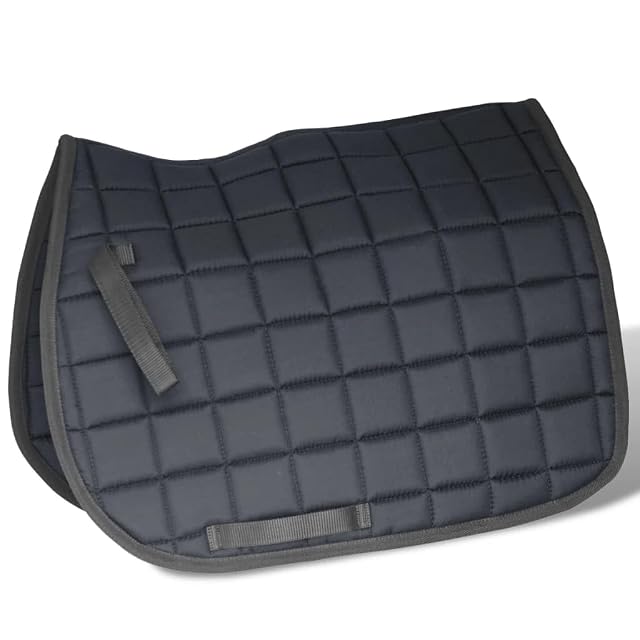 Foto 8 de 8 de vidaXL Set Silla Montar a Caballo 16” 14 cm Negro Cuero Equitación Hípica