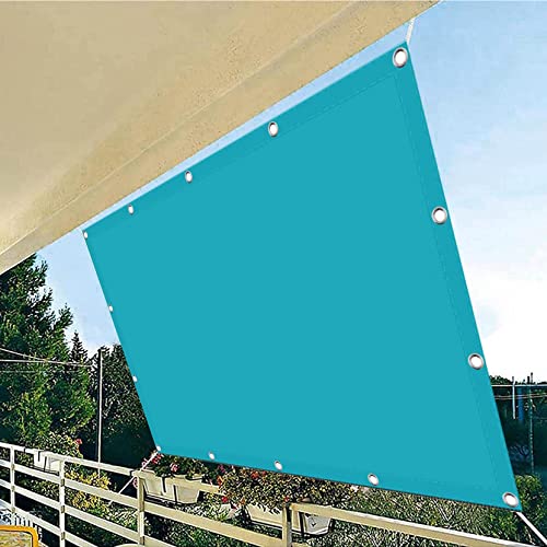 Toldo vela de sombra rectangular azul 1x1.4m en tejido HDPE transpirable 2