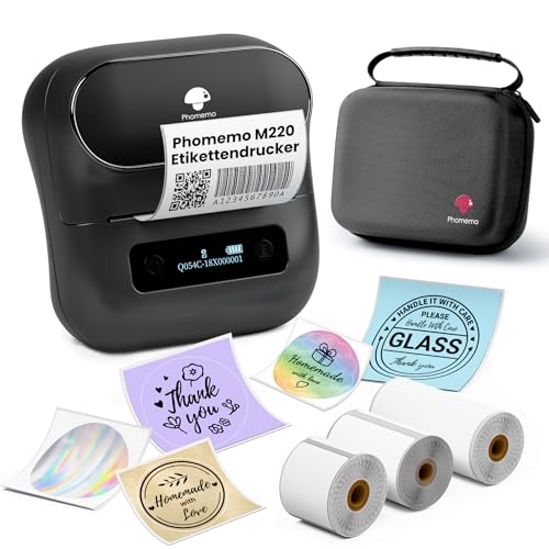 Image of Phomemo M220 Label Printer, Bluetooth Thermal Label Maker