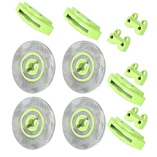 Bnineteenteam 4Pcs Simulation Metal Brake Discs Calipers Fit for 1/10 RC Car Parts (Green)