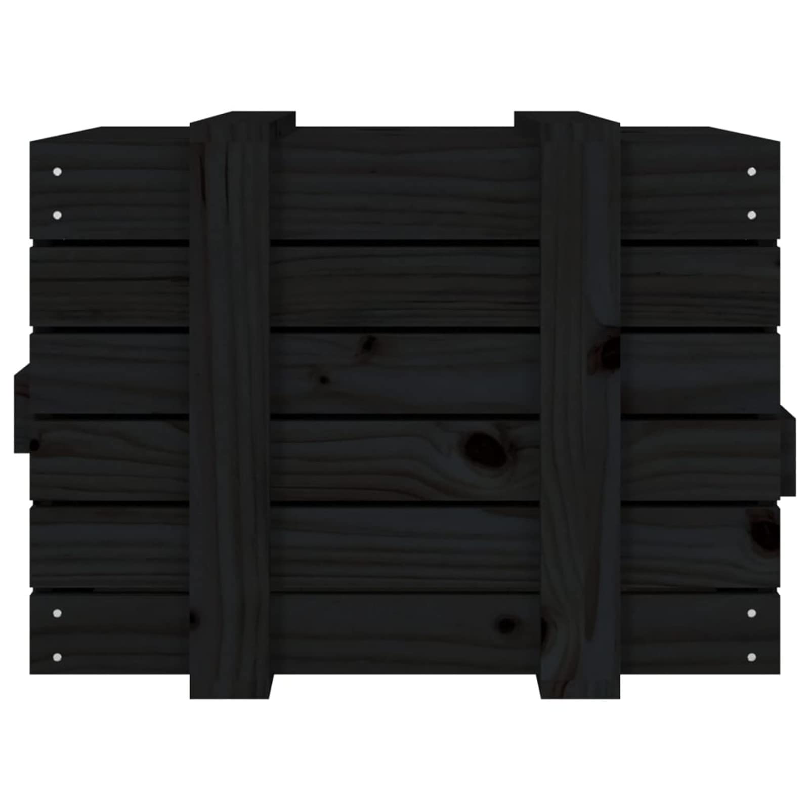824997 Contenitore Portaoggetti Nero 58x40,5x42 cm Legno Massello Pino Testata in Legno,Testata Letto Matrimoniale Muebles Dormitorio Spalliera Letto Testiere per Letto Matrimoniale
