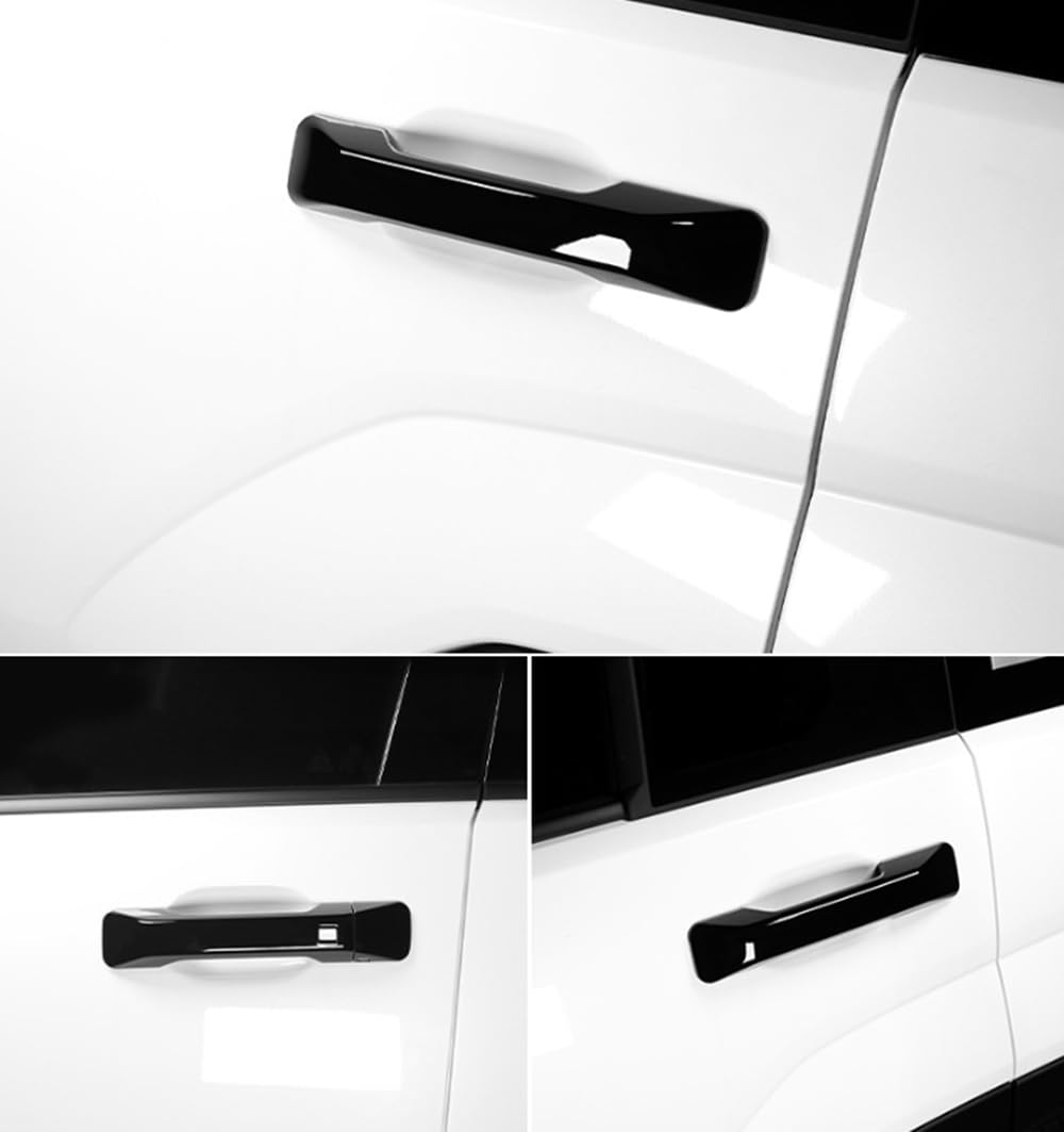 ABS Car Exterior Door Handle Cover Set Outside Door Handle Cover Compatible with Hyundai Santa Fe 2024-2025 Accessories【Touch Version】 (Gloss Black Style)