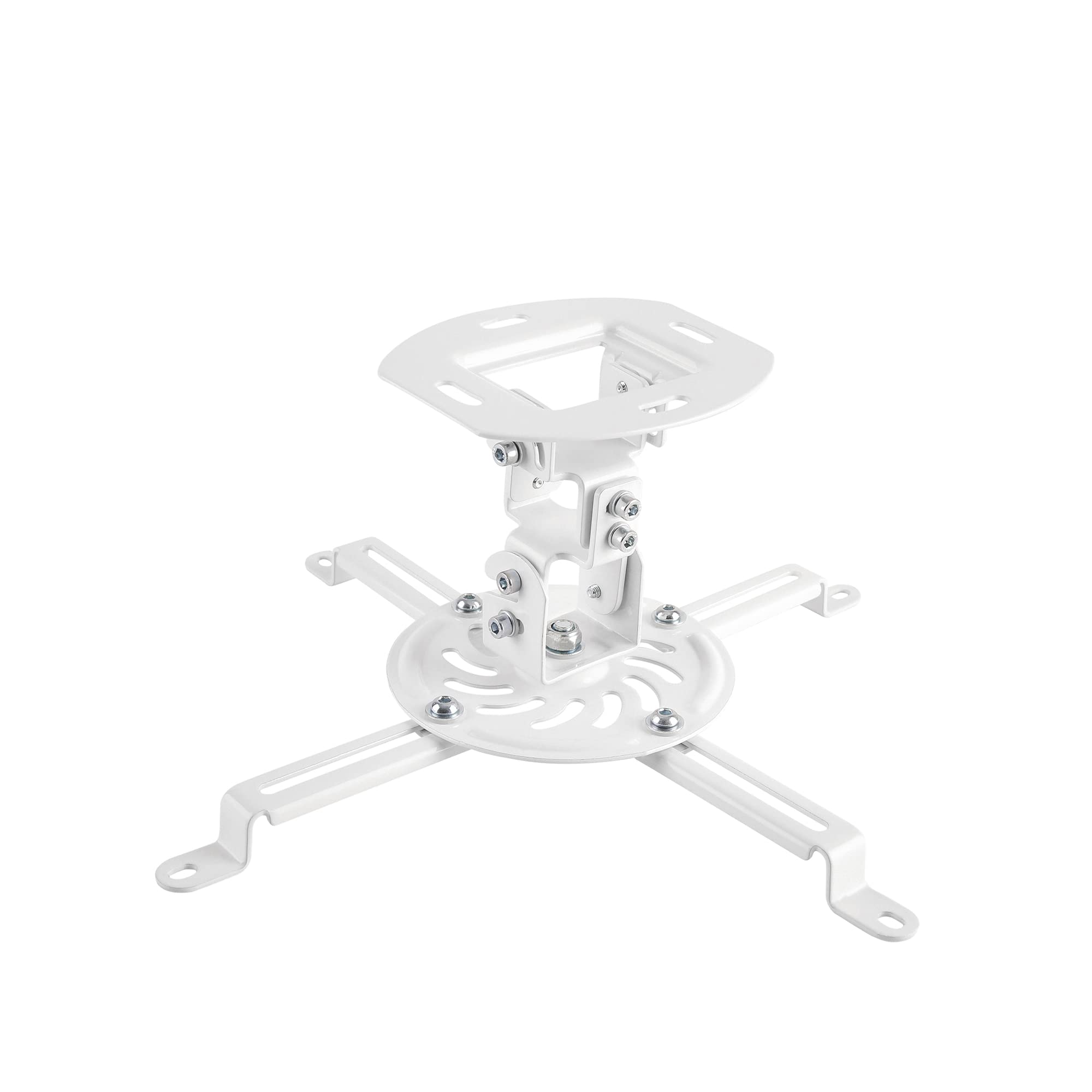 Perfect Bracket for Projectors, Tilts -15° / +15°, 360° Swivel, 360° Rotatable Distance from Ceiling 15 cm, Maximum Load 13.5 kg, White