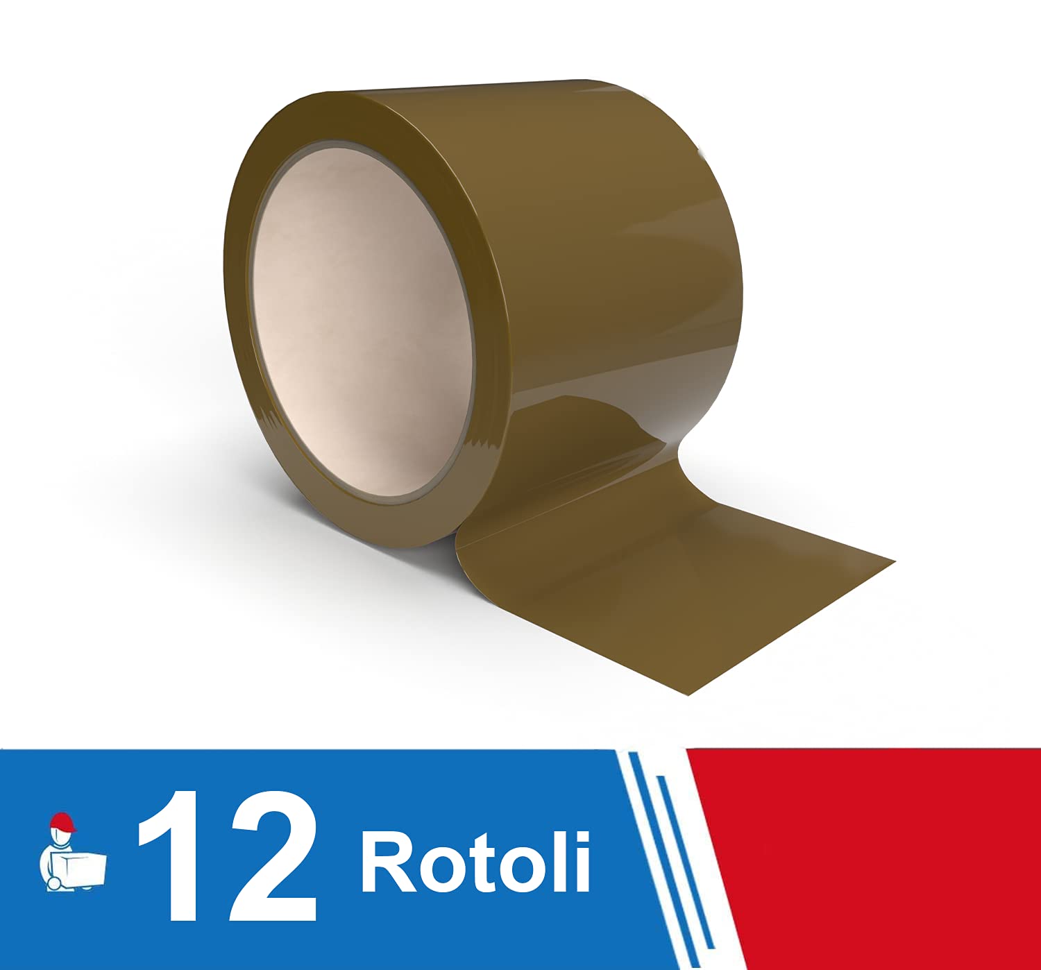 Nastro Adesivo Per Pacchi – 12 Rotoli 50mm X 132mt – Trasparente – Made In Italy – Resistente E Silenzioso - 3