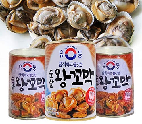YooDong Canned Seafood Collection 3 Cans | 유동 골뱅이, 왕꼬막 3캔 모음; 3 Cockle(왕꼬막)