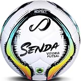 Senda Vitoria Premium Match Futsal Ball, Fair Trade Certified, Red/Light Blue, Size 4 (Ages 13 & Up)