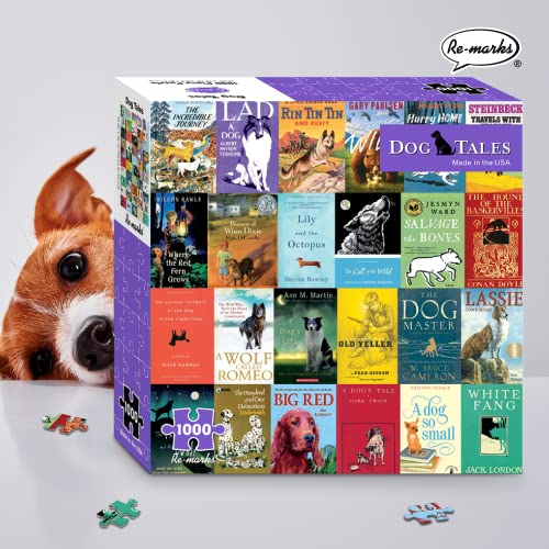 Re-Marks “Dog Tales” Literary Collage Puzzle, 1,000-Piece Jigsaw Puzzle For All Ages #TOP4