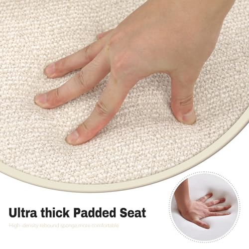 Sillón plegable chenille Beige miniatura 4