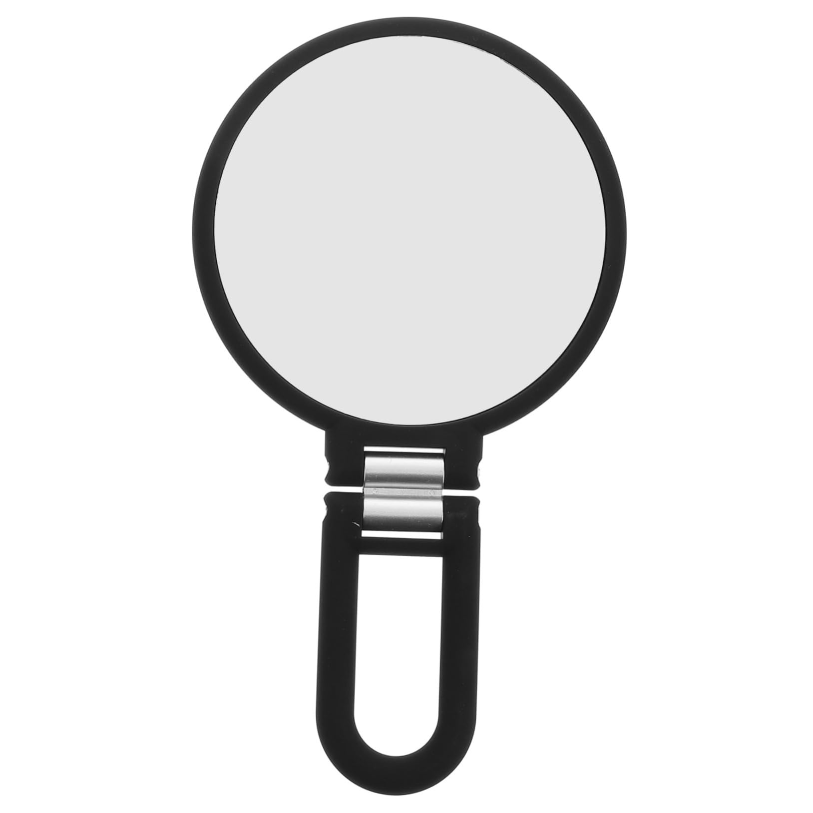 Lupa de doble cara y espejo de mano plegable con aumento para el tocador diario