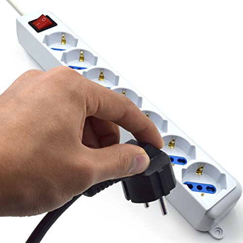 Ewent EW3927 Multipresa Ciabatta Elettrica con 7