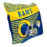 Northwest NFL Los Angeles Rams Velvet Pillow 16" x 16", Stripes