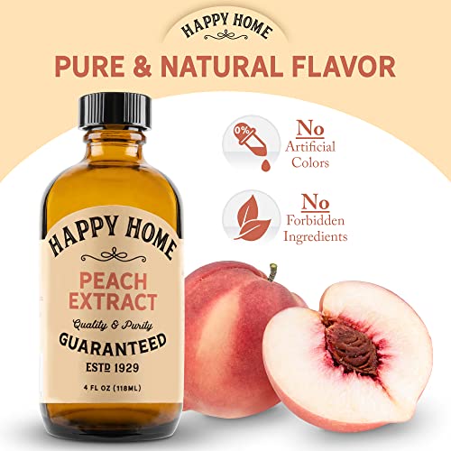 Happy Home Premium Natural Peach Flavor - Certified Kosher, 4 oz. - Thumbnail 2