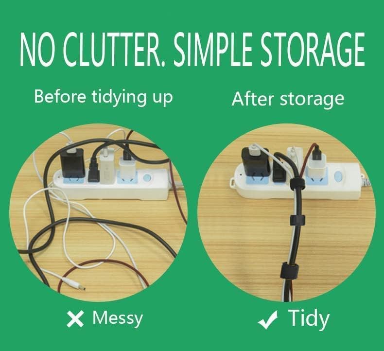 Miniatura 5 de 50 bridas reutilizables para cables, correas de cable multiusos, correas de sujeción utilizadas para auriculares, teléfonos 1