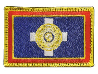 Flaggenfritze Aufnäher Patch Flagge Griechenland Athen - 8 x 6 cm