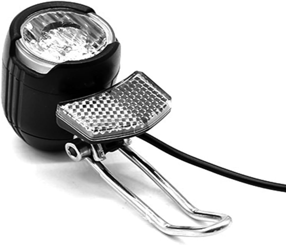Ebike Bright Bicycle Headlight for Night Riding 3 Pins Male Connector 12V 24V 36V 48V 60V Waterproof Super Bright Led Front Light for Bicycles Led Headlight for Bike
