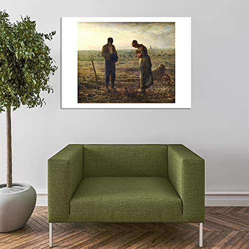 Tableau L'Angelus Millet Extra Large encadré semi-brillant - 7