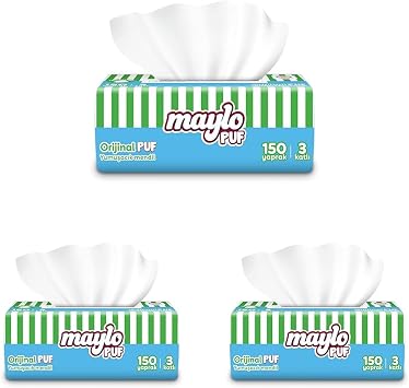 Maylo Puff Wipes 150 pack of 3
