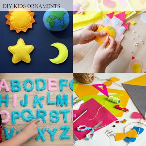 Image of 45Pcs Vibrant Felt Sheets for Sewing School Projects Party Craft Decoration