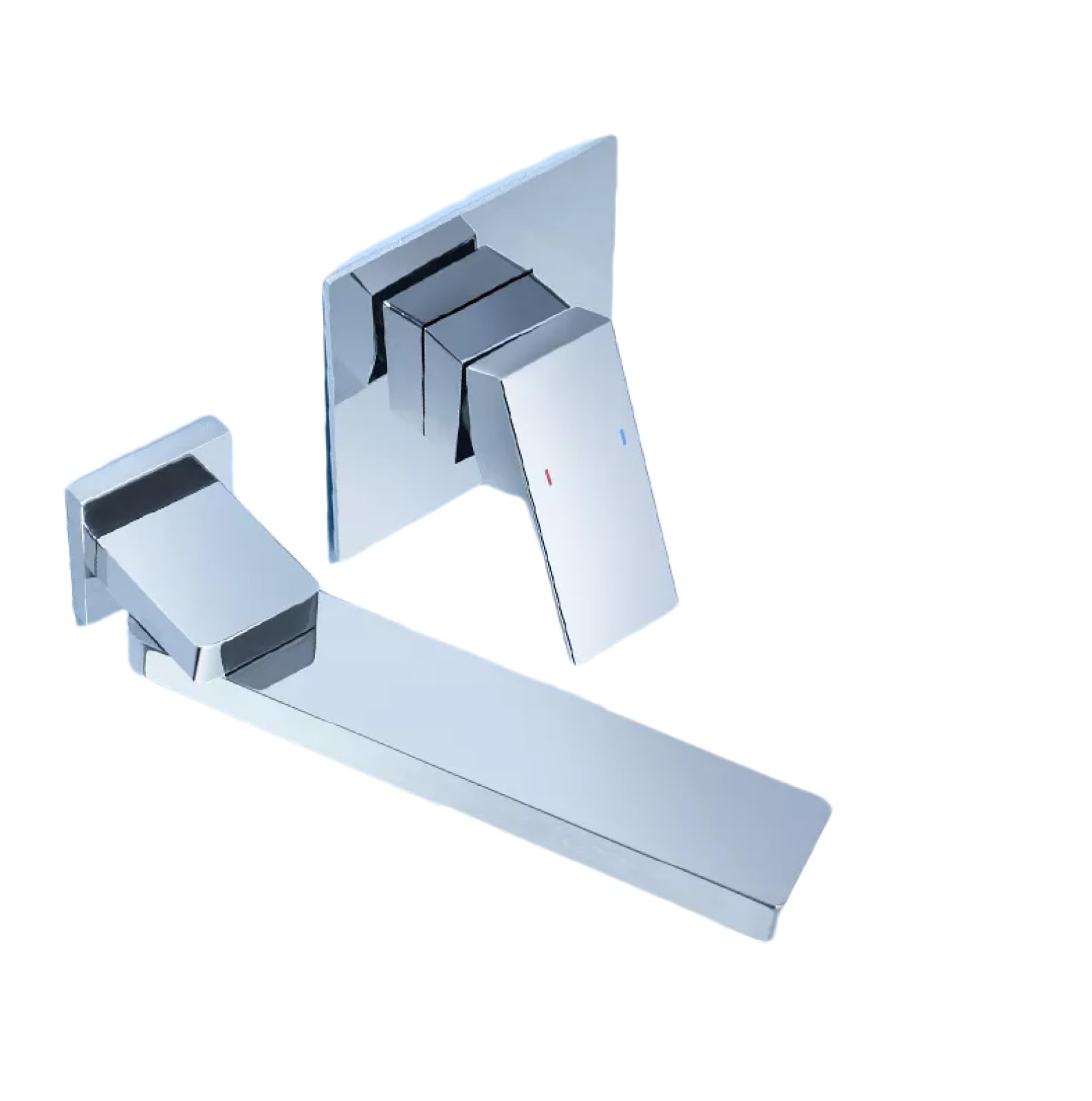Mgnsjgyxn Silver Hot Melt In-Wall Basin Faucet Concealed All-Copper Hot-Melt Basin Faucet Wall-Mounted Swingable Embedded Wash Basin Faucet Silver Hot-Melt