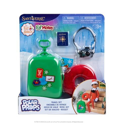 The Elf on The Shelf® Polar Props® Travel Kit | Mini-Koffer, Kamera, Reisepass & Nackenkissen |...