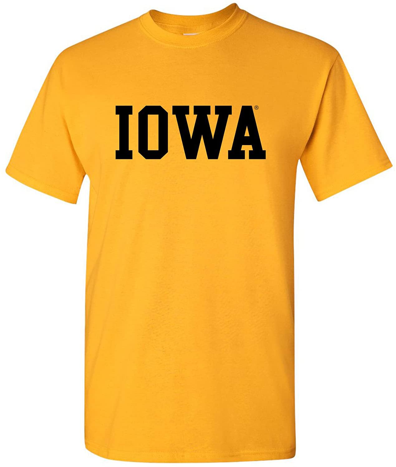 NCAA Iowa Hawkeyes Basic Block, Team Color T Shirt, Iowa Hawkeyes Gold, XL — image 1