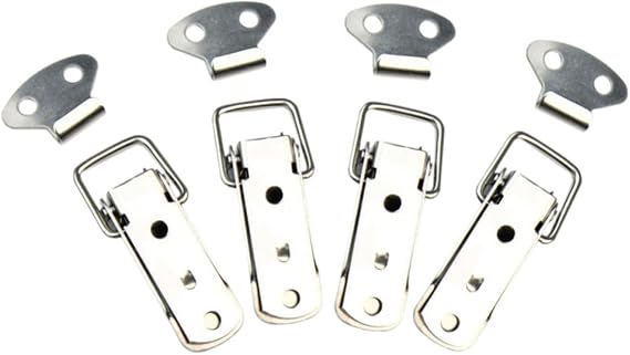 Spring Loaded Box Latches Stainless Steel 4 Pack for Cases