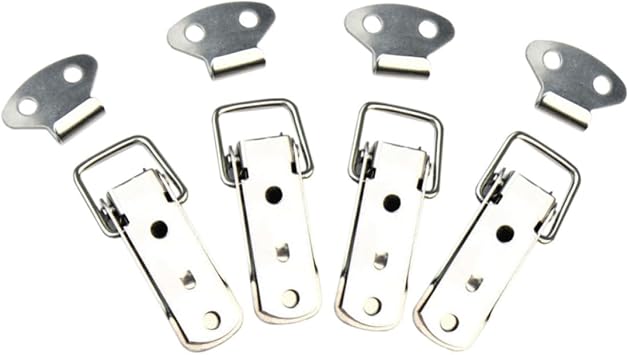 Spring Loaded Box Latches Stainless Steel 4 Pack for Cases