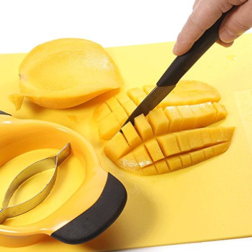K-Steel Mango Slicer / Peeler / Cutter / Splitter / Pitter Stainless Steel Blade Pit Remover Tool Non Slip Handles Extra Large Mango Cutter Divider Max To 5.3 Inch Mango #TOP3
