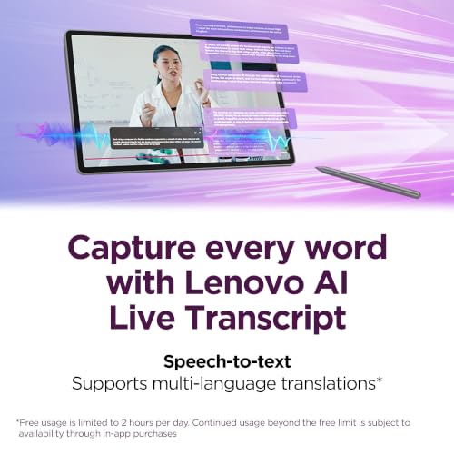 Image of Lenovo Idea Tab Pro Gen 2 Tablet + Pen & Folio Case - 13″ 3.5K IPS Touchscreen Display - 144Hz - Qualcomm Snapdragon 8s CPU - 8GB Memory - 128GB Storage - Integrated Qualcomm Adreno 825 GPU