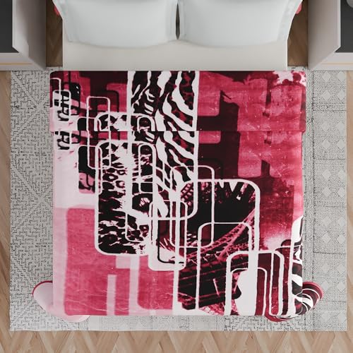 Image of Signature Special Limited Edition Super Soft Double Layered Blanket - 1100 GSM Winter Luxury - Reversible, Ultra Warm & Plush - King & Single Bed (Crimson Fusion, Double)