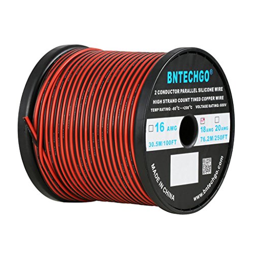 Câble 2 conducteur parallèle coque en silicone flexible 18 AWG 600V